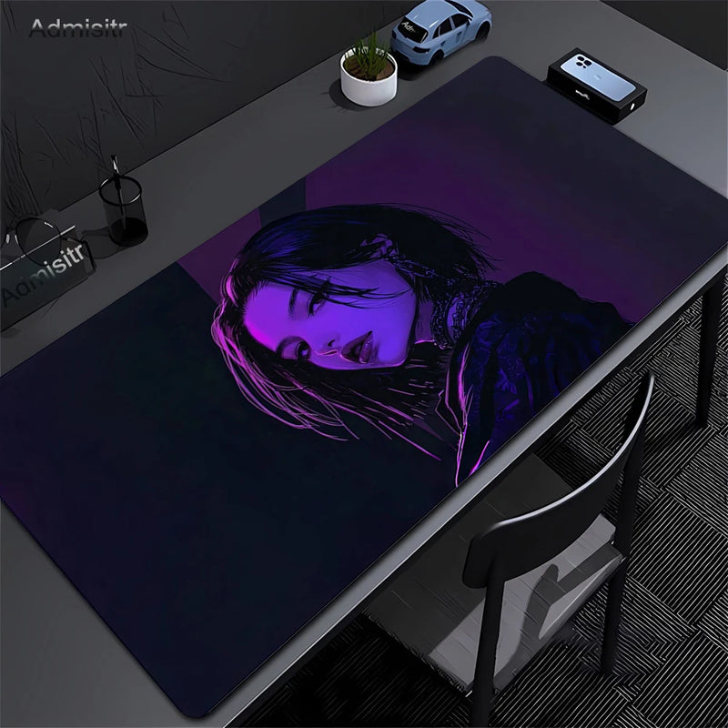 Anime Girl Purple Mouse Pad