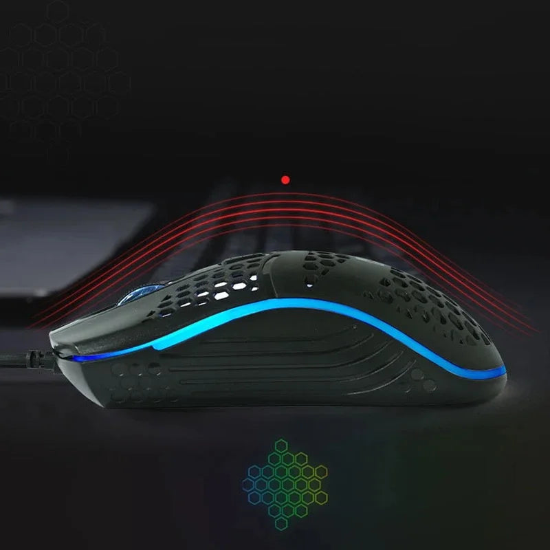 Mouse Óptico Com Fio Usb RGB