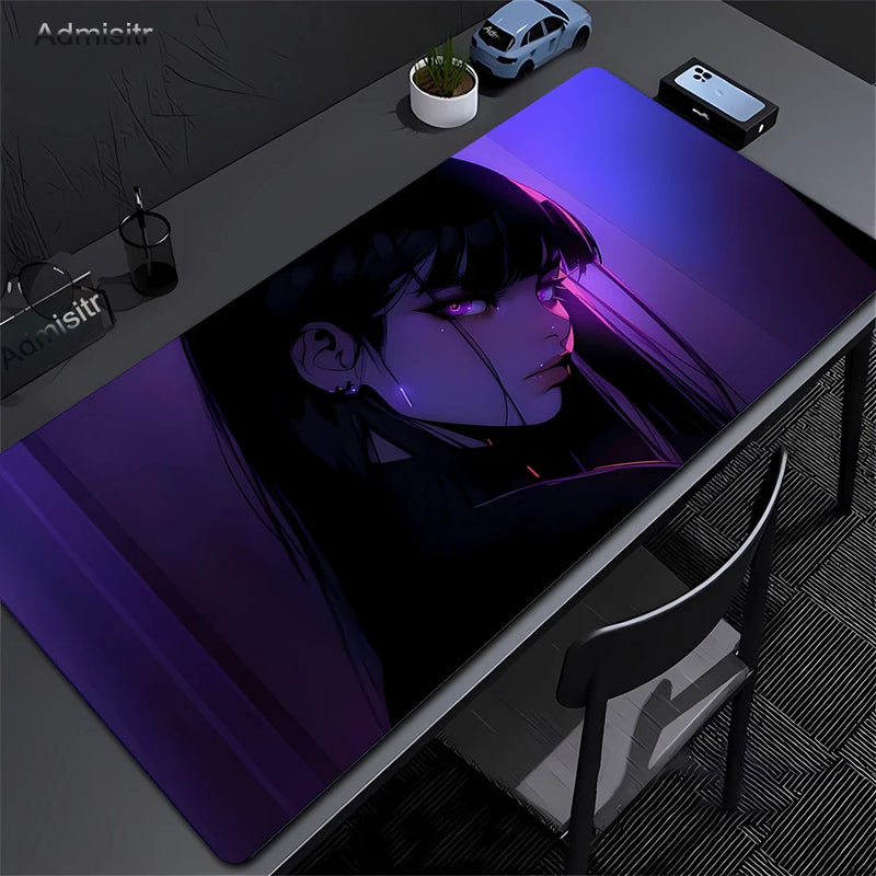 Anime Girl Purple Mouse Pad