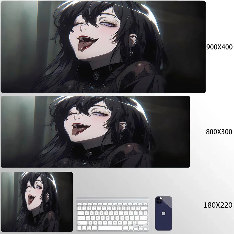 Mousepad Black Anime Dark Girl